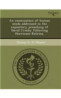 An Examination of Human Needs Addressed in the Expository Preaching of David Crosby Following Hurricane Katrina