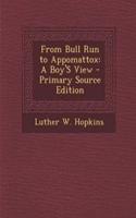 From Bull Run to Appomattox: A Boy's View - Primary Source Edition(English)
