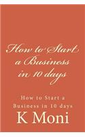 How to Start a Business in 10 days