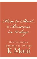 How to Start a Business in 10 days