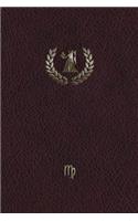 Monogram Virgo Notebook: Blank Diary Journal Log Notebook(80 Monogram Maroon 150 Lined)