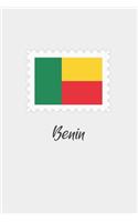 Benin flag minimalist notebook