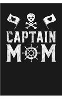 Captain Mom: Notebook: Funny Blank Lined Journal