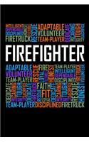 Firefighter Heart: 6x9 Ruled Notebook, Journal, Daily Diary, Organizer, Planner