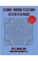 Square Mandala Coloring Book For Adults