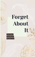 Forget About It Personal Password Organizer