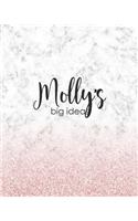 Molly's Big Ideas: Personalized Notebook - 8x10 Lined Women's Journal