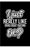 I Just Really Like Drag Boat Racing Ok?: Christmas Gift for Drag Boat Racing lover - Funny Drag Boat Racing Journal - Nice 2019 Christmas Present for Drag Boat Racing - 6x9inch 120 pages