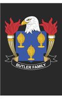 Butler: Butler Coat of Arms and Family Crest Notebook Journal (6 x 9 - 100 pages)