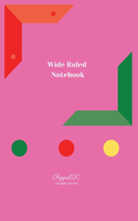 Wide ruled Notebook -Pink Cover-124 pages- 6x9-Inches
