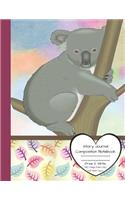 Story Journal Composition Notebook Draw & Write Half College Ruled Lines Half Blank Space