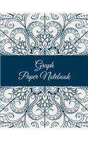 Graph Paper Notebook: Mandala Art Design, 8.5" X 11" Square Blank Quad Ruled 1/4" Inch Graph Paper, Blank Graph Paper Composition Books