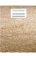 Word Notebook Journal, Diary and Sketch Book with Blank Pages (8.5 x 11) (Texture Notebook)