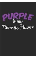 Purple Is My Favorite Flavor: Blank Lined Notebook Journal for Kids V2