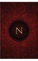 Monogram "N" Any Day Planner Notebook: Scheduler Organizer Datebook