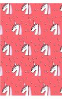 Bullet Journal Notebook Sketchy Unicorns Pattern 4: 112 Page Numbered Graph Style Grid Bullet Journal with Index Pages and Key Pages in Portable 6 X 9 Size.