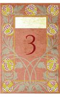 Monogram "3" Notebook: Blank Journal Diary Log(29 Monogram Nouveauthree 150 Lined)