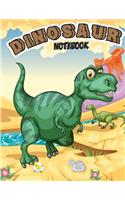 Dinosaur Notebook: Journal Notebook Diary (4 Inside Patterns): Lined, Dot Grid, Line Grid, Blank No Lined, Total 120 Pages, (8.5 X 11), ( Cute Dinosaur Cover )