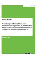 Gestaltung der Materialfluss- und Informationsflussprozesse im betrieblichen Bereich eines Automobilzulieferers (Hitachi Automotive Systems Europe GmbH): (German)