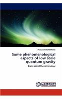 Some phenomenological aspects of low scale quantum gravity