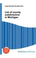 List of County Subdivisions in Michigan: (English)