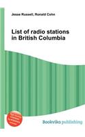 List of Radio Stations in British Columbia: (English)