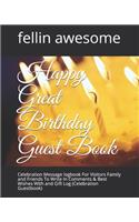 Happy Great Birthday Guest Book