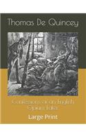 Confessions of an English Opium-Eater: Large Print