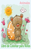 Animales Libro de Colorear para Niños: Libro de colorare para niños y niñas con 100 motivos de animales - Relajantes Libros Para Colorear Para Niños De 2-4, 3-6 Años - toro, hipopótamo, d