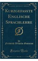 Kurzgefaßte Englische Sprachlehre (Classic Reprint)
