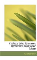 Coelestis Urbs Jerusalem: Aphorismen Nebst Einer Beilage (Large Print Edition)