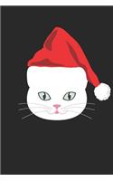 Persian Cat Notebook - Persian Cat Santa Hat Cat Lover Christmas Gift - Persian Cat Journal