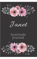 Janet Gratitude Journal: Personalized with Name Formatted Diary for Women and Girls