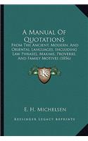Manual Of Quotations