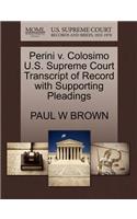 Perini V. Colosimo U.S. Supreme Court Transcript of Record with Supporting Pleadings