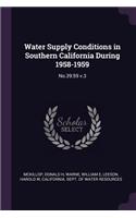 Water Supply Conditions in Southern California During 1958-1959