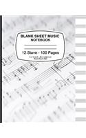 Blank Sheet Music Notebook