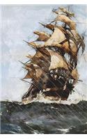 Sailing Ship at Sea Journal: 150 page lined notebook/diary
