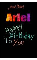 Ariel: Happy Birthday To you Sheet 9x6 Inches 120 Pages with bleed - A Great Happy birthday Gift