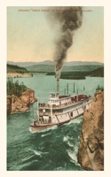 Vintage Journal Steamer in Five Fingers Rapids, Alaska