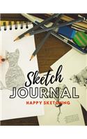 Sketch Journal: Blank pages, white paper, sketch, doodle and draw - 8.5" X 11", Customized Artist Sketchbook to Draw and Journal: 110 pages, Sketching, Drawing and 