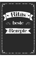 Ritas beste Rezepte: A5 Rezeptbuch zum selberschreiben personalisiert Personalisierte Geschenke Vorname Rita Übersichtliches blanko Kochbuch für 100 Rezepte mit Inhaltsv