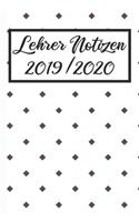 Lehrer Notizen 2019 / 2020: Lehrerkalender 2019 2020 - Lehrerplaner A5, Lehrernotizen & Lehrernotizbuch für den Schulanfang