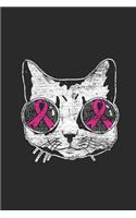 Cat With Pink Ribbon Sunglasses