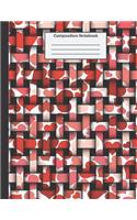 Composition Notebook: College Ruled - 8.5 x 11 Inches - 100 Pages - Woven Heart Design