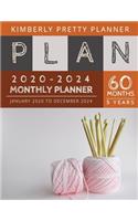 5 year monthly planner 2020-2024