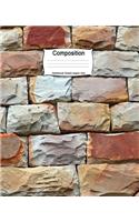 Graph Paper Composition Notebook: Coordinate graph 4x4 Quadrille Paper - Quad Ruled paper - grid paper - squared paper - math paper - Graph Paper cover Design with Vintage Stone Wall(2 7.5x9.25 Inch Graph Paper 4 X 4)
