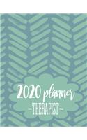 2020 Therapist Planner: Daily Appointment Planner With 15 Minute Increment - Monthly Goal Setting - Contacts - Password Organizer