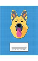 Composition Notebook - Graph Paper: Blue German Shepherd - 109 pages 8.5"x11" - White Blank 5x5 Exercise Book - School Subject - Gift For Kids Teenager Adult Teacher Student - Journal 