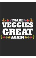 Make Veggies Great Again: Blank Vegan 6 X 9 lined Recipe Journal for Men
